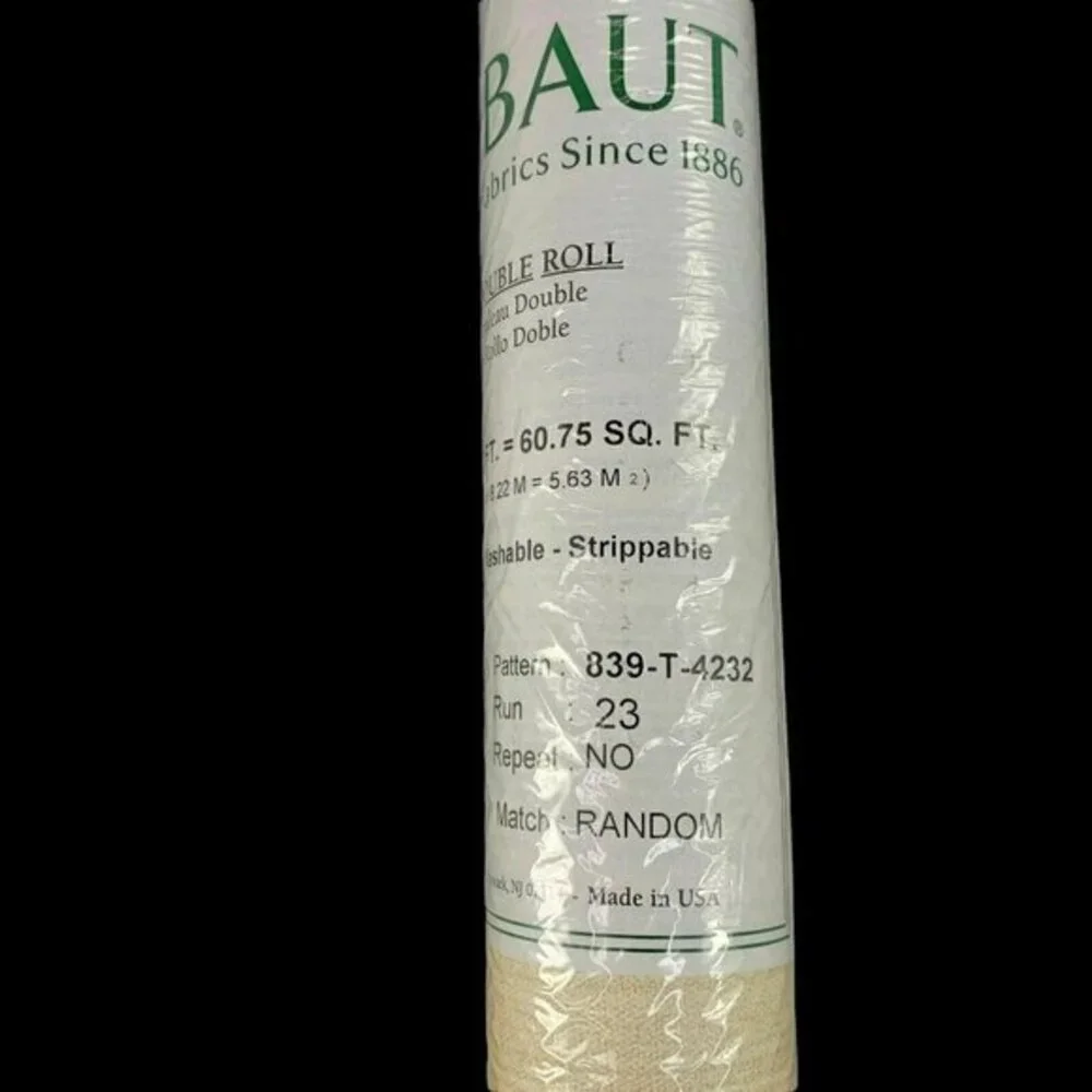Thibaut Wallpaper One Double Roll Pattern 839-T-4232 60.75 Sq Ft Tan New‎ USA